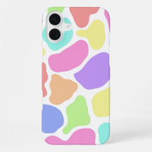 Abstract Pastel Colour Phone Case (White)