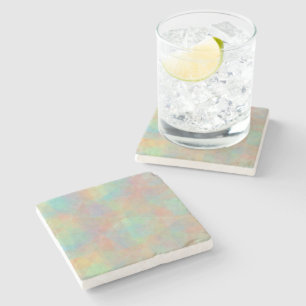Abstract Pastel Coloured Watercolor Art Stone Coaster