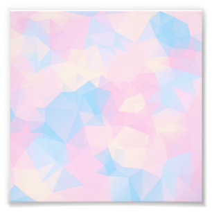 Abstract Pastel Colours Low Poly Background Photo Print