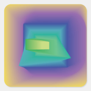 abstract pastel colours square sticker