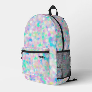 abstract pastel dots printed backpack