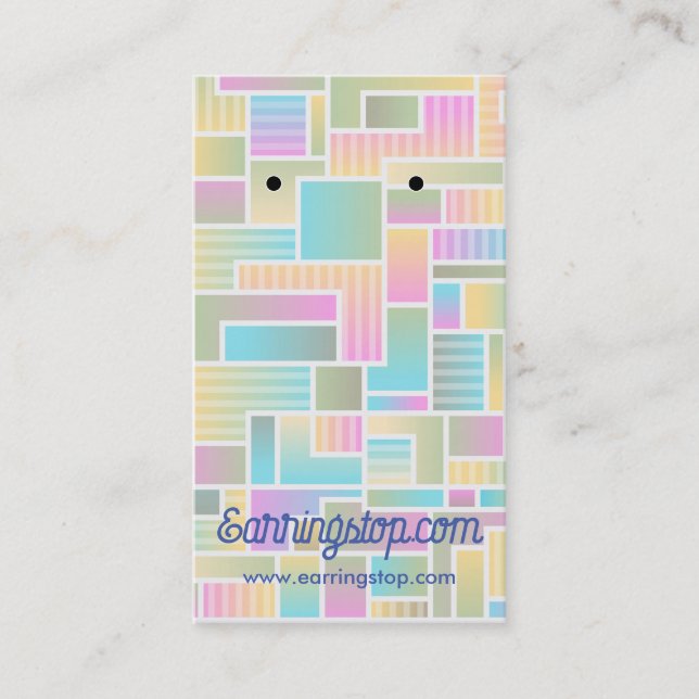 Abstract Pastel Earring Cards (Front)