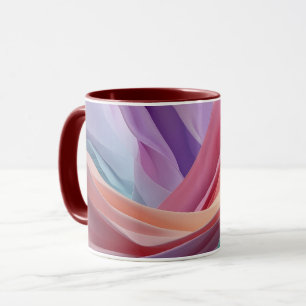 Abstract Pastel Fabric Waves  Mug