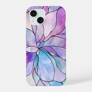 Abstract Pastel Floral Design Serene Petals Art iPhone 15 Case
