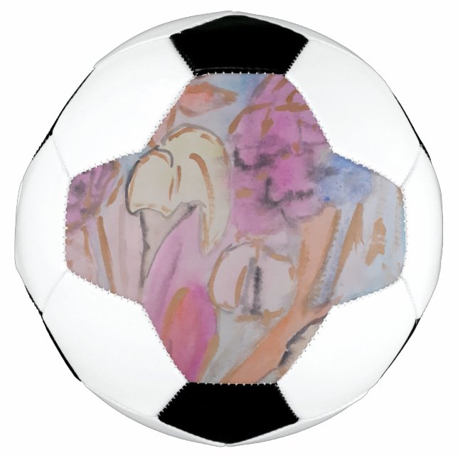 Abstract Pastel Floral  Football (Front)