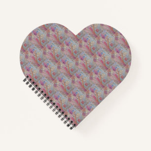 Abstract Pastel Floral Heart Notebook