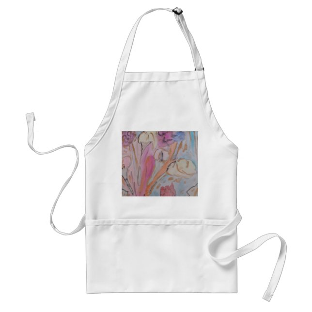 Abstract Pastel Floral Standard Apron (Front)