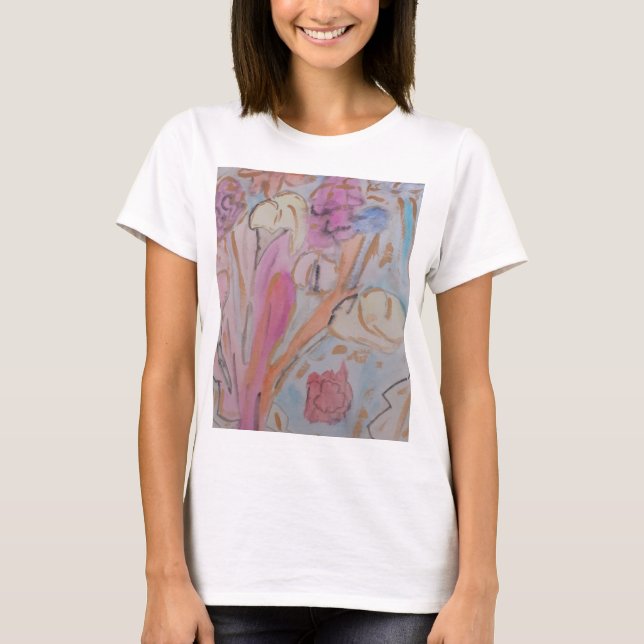 Abstract Pastel Floral T-Shirt (Front)