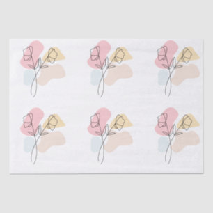 Abstract Pastel Floral Tissue Paper