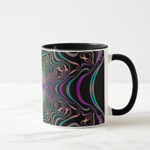 Abstract Pastel Fractal Web Ceramic Mug