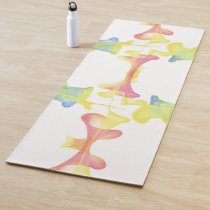 Abstract Pastel Funnels Reversible Yoga Mats