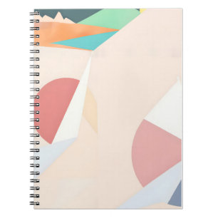 Abstract Pastel Geometric Shape Design Notebook