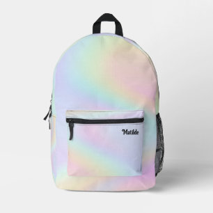abstract pastel gradients printed backpack