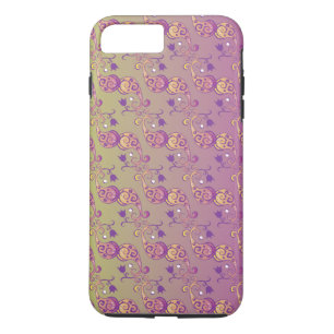 Abstract Pastel Green and Pink Paisley Floral iPhone 8 Plus/7 Plus Case