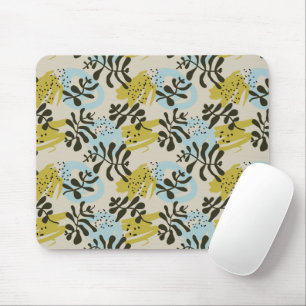 Abstract Pastel Green Blue Pattern Mouse Mat
