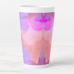 Abstract Pastel Layers Large Latte Mug