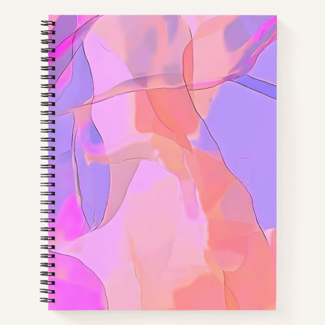 Abstract Pastel Layers  Notebook (Front)