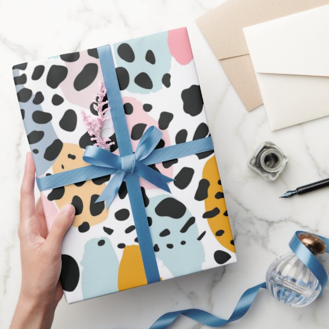 Abstract Pastel Leopard Spots Wrapping Paper (Gifting)