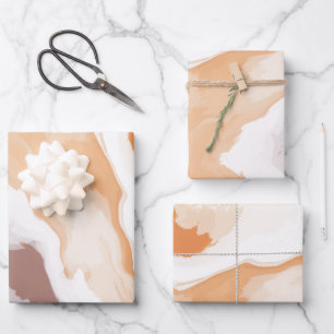 Abstract Pastel Paint Ginger Edition Wrapping Paper Sheet