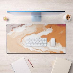 Abstract Pastel Paint Ginger Foam Edition Desk Mat