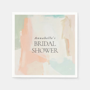 Abstract Pastel Painting Elegant Bridal Shower Napkin