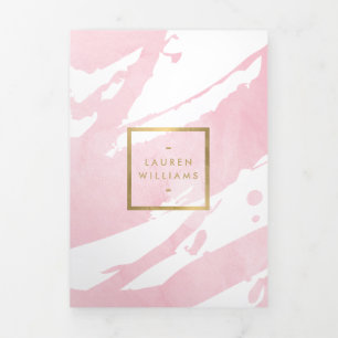 Abstract Pastel Pink Brushstrokes Brochure