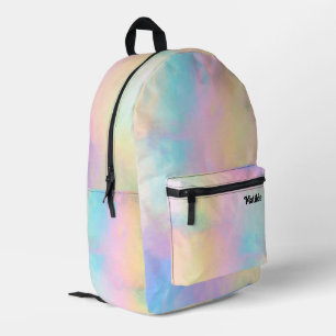abstract pastel  printed backpack