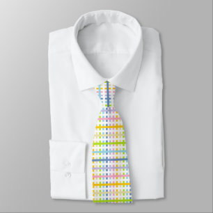 Abstract Pastel Rainbow and White Tie