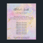 abstract pastel rainbow flyer<br><div class="desc">beauty salon professional makeup artist flyer</div>