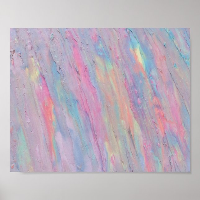 Abstract, Pastel, Rainbow, Handpainted, Original Poster (Front)