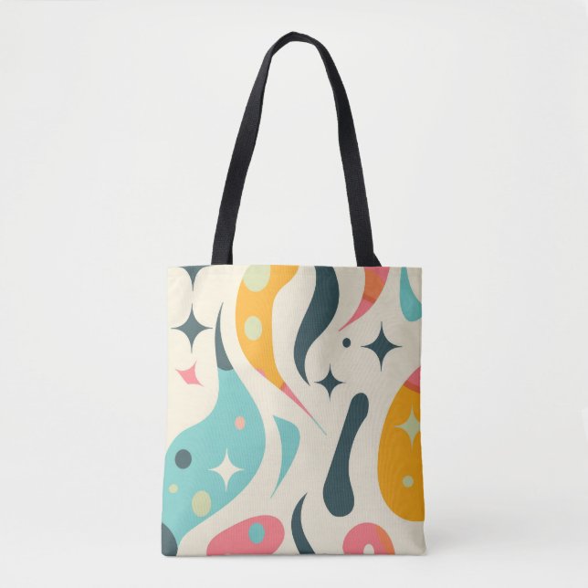 Abstract Pastel Shapes Tote Bag - Colourful Design (Front)
