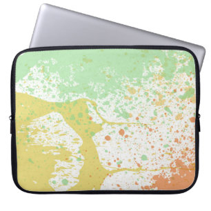 Abstract Pastel Splattered Laptop Computer Sleeve
