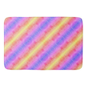abstract pastel stripes  bath mat