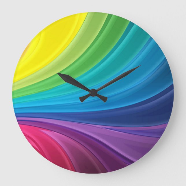 Abstract Pastel Swirl Round Wall Clock (Front)