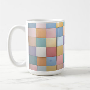 Abstract Pastel Tile Wall Pattern Coffee Mug