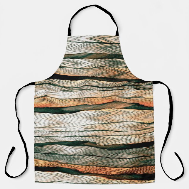 Abstract pastel tones colour neutral geo dyed mela apron (Front)