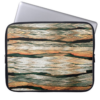 Abstract pastel tones colour neutral geo dyed mela laptop sleeve