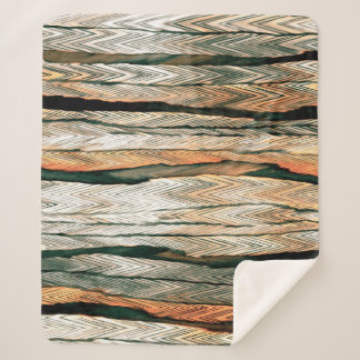 Abstract pastel tones colour neutral geo dyed mela sherpa blanket