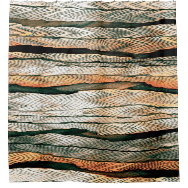 Abstract pastel tones colour neutral geo dyed mela shower curtain (Front)