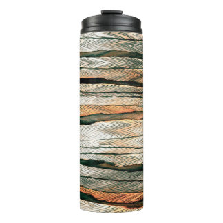 Abstract pastel tones colour neutral geo dyed mela thermal tumbler