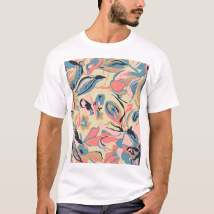 Abstract patchwork: geometric floral cream. T-Shirt