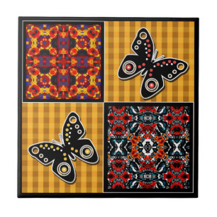 Abstract patchwork quilting retro vintage pattern tile