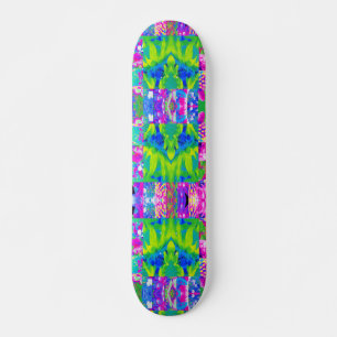 Abstract Patchwork Sunflower Garden Collage Skateboard