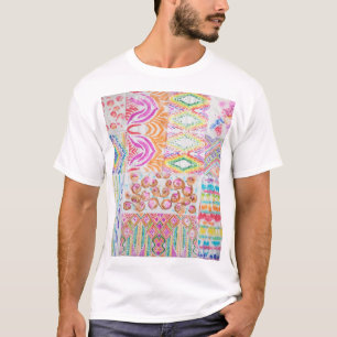 Abstract patchwork, watercolor tie dye pattern. T-Shirt