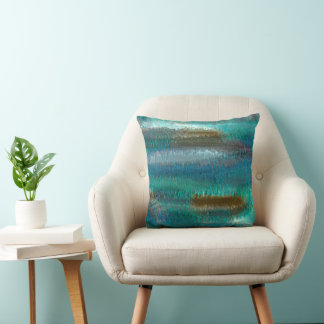 Abstract patina copper and green by Renee Cushion