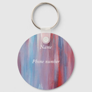 Abstract patriotic Art Key Ring