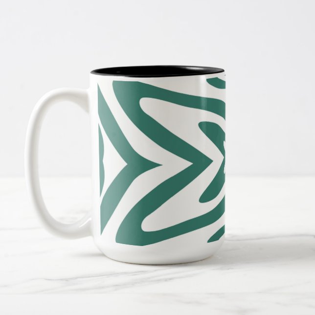 abstract patten  Two-Tone coffee mug (Left)
