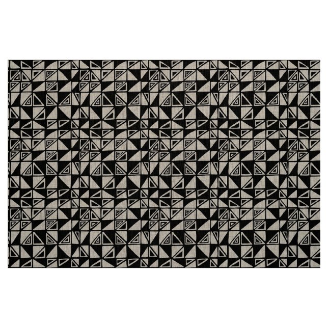 Abstract Pattern 051115 - Black Fabric (Fat Quarter)