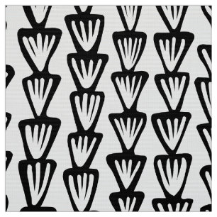 Abstract Pattern 070515 - Black and White Fabric