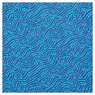 Abstract Pattern 110523 - Shades of Blue v2 Fabric
